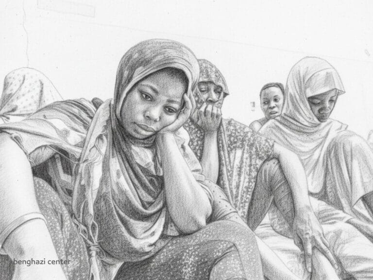 رسم تعبيري بالذكاء الاصطناعي (احتجاز النساء