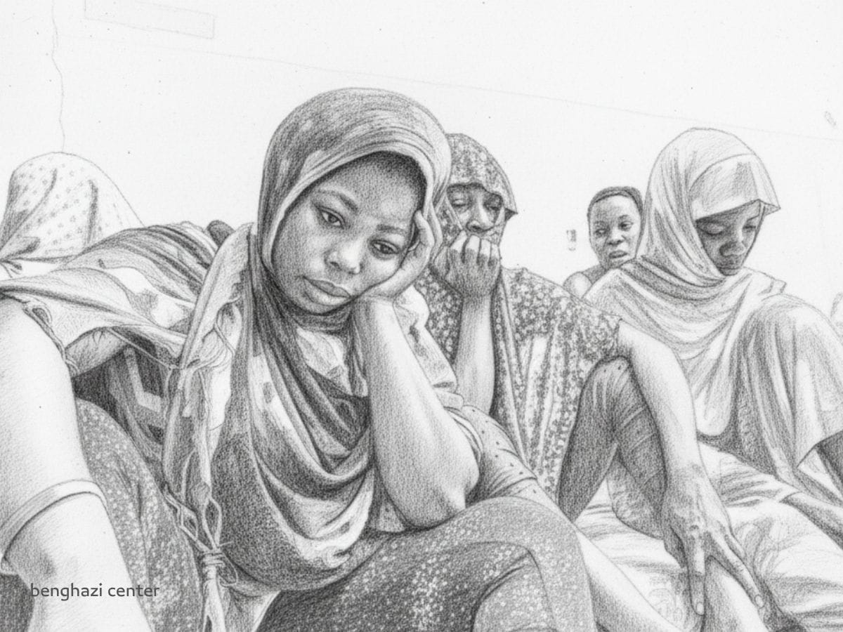 رسم تعبيري بالذكاء الاصطناعي (احتجاز النساء