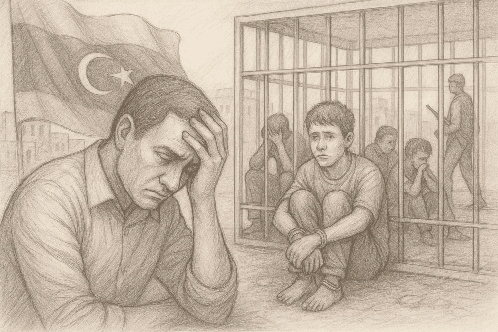 الاتجار بالبشر في ليبيا – رسم رمزي يعكس المعاناة الإنسانية للمهاجرين والضحايا