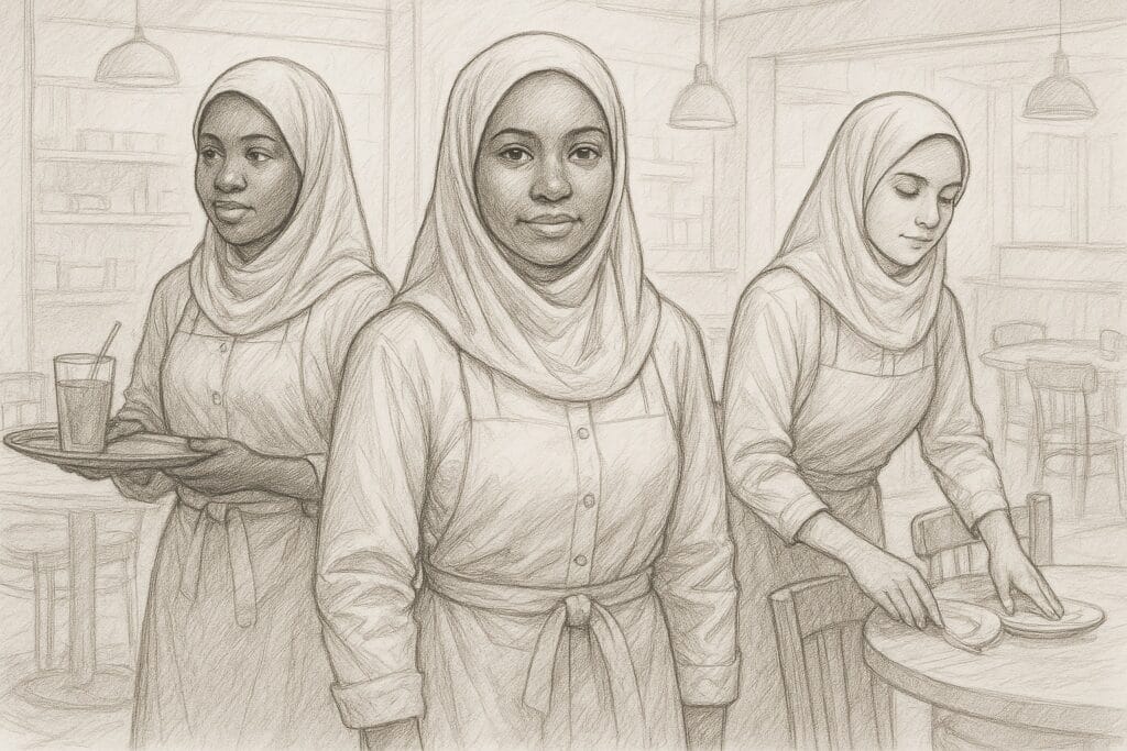 عاملات أجنبيات يعملن في صالات الأفراح بليبيا – رمزية للجهود والظروف الصعبة