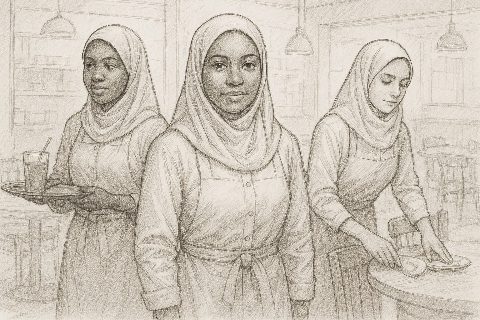 عاملات أجنبيات يعملن في صالات الأفراح بليبيا – رمزية للجهود والظروف الصعبة